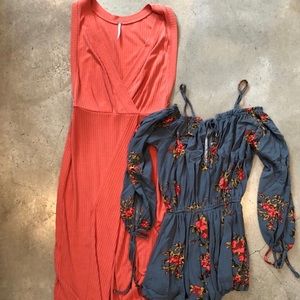 BUNDLE** free people romper and dress!